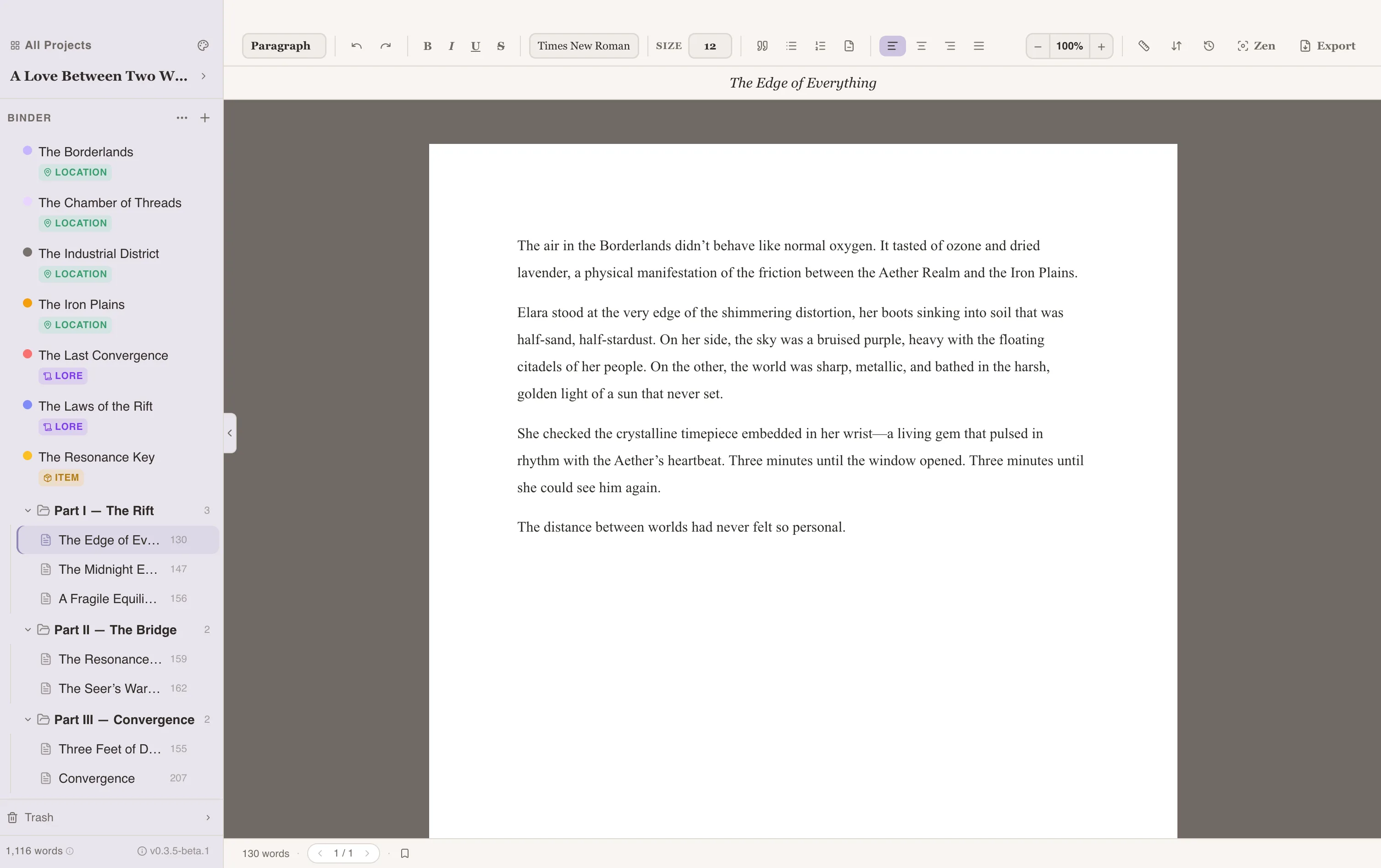 Distraction-Free Editor