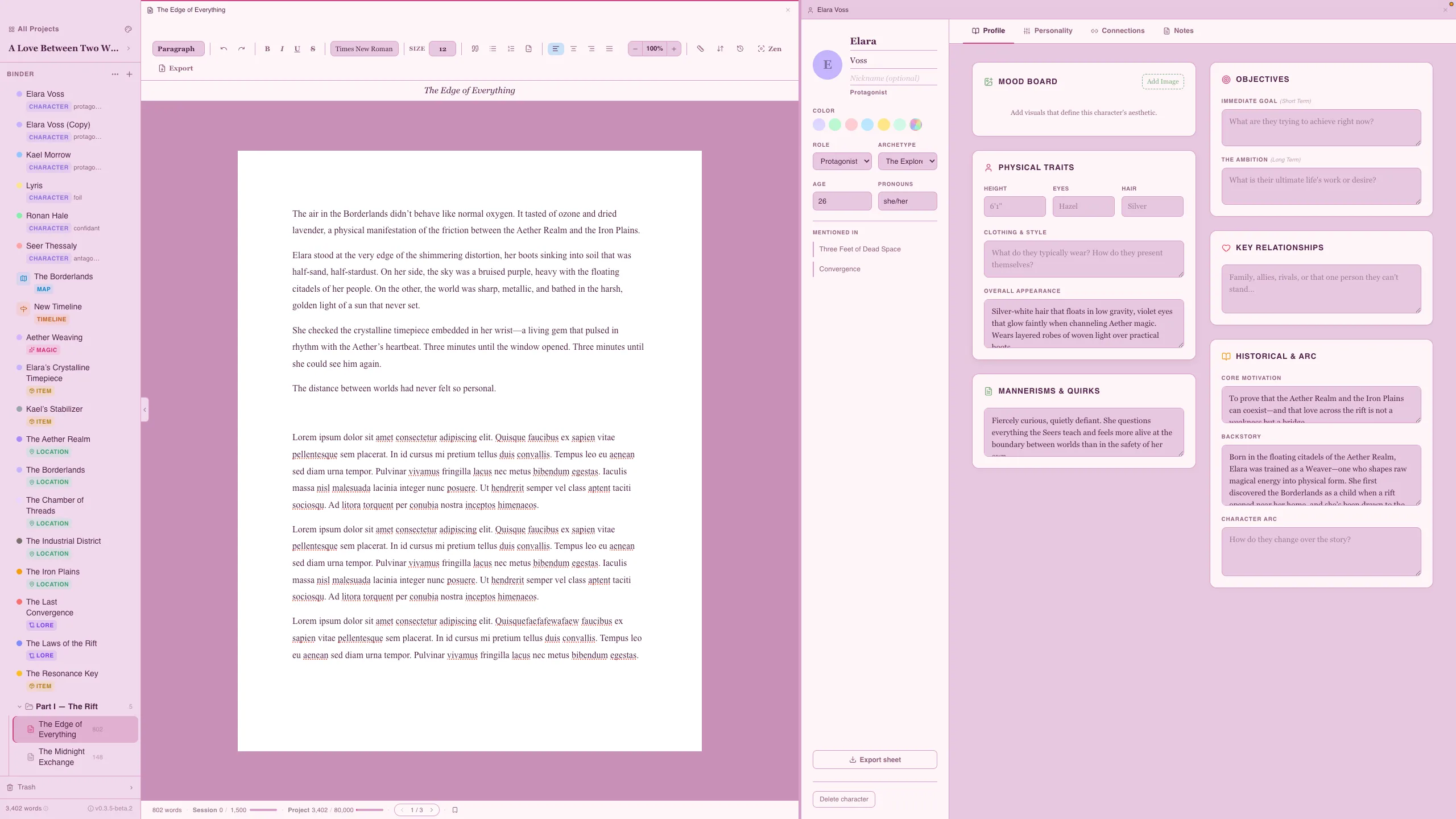 Split-pane view with two items side by side